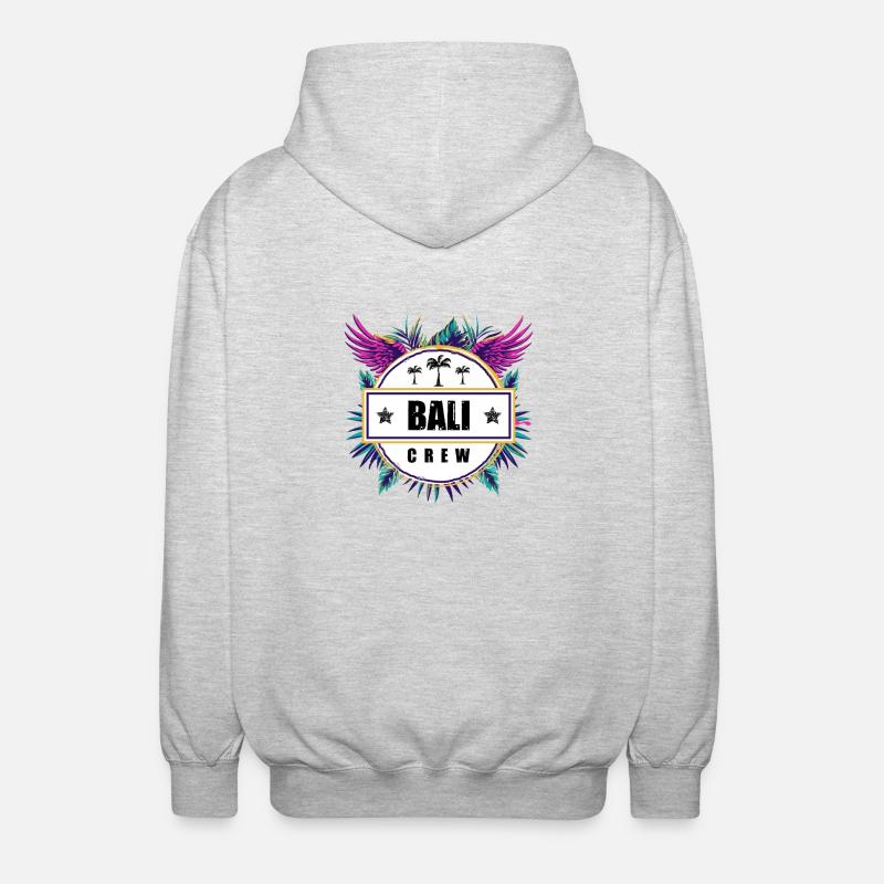 Bali Crew Tropical - Veste à capuche unisexe - gris clair chiné