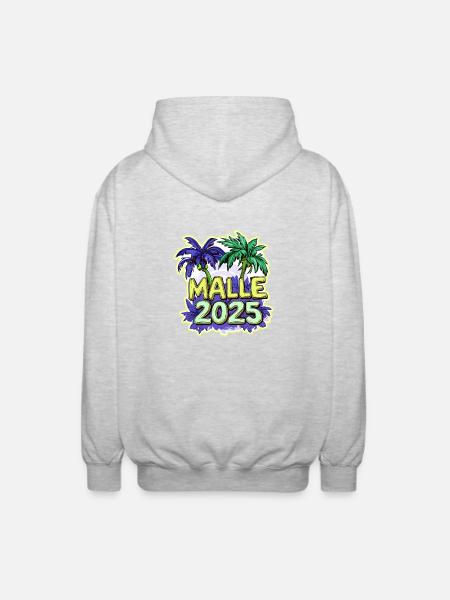 Malle 2025 Holiday - Unisex Hooded Jacket - light heather grey