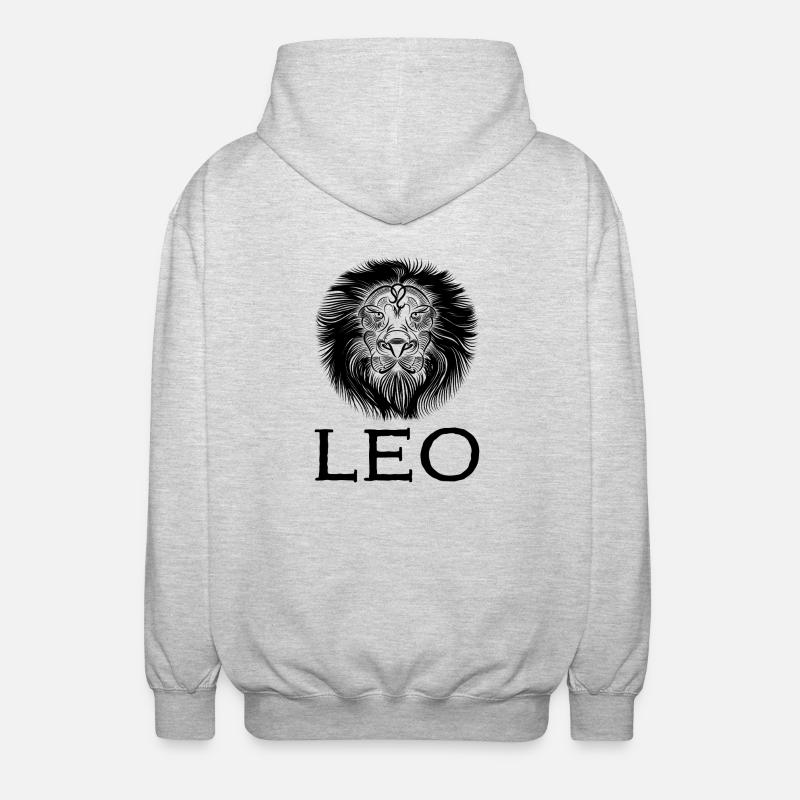 leo1s Zeichenfläche 1 - Unisex Kapuzenjacke - Hellgrau meliert