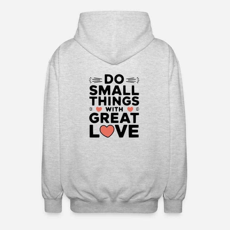 Compassion Humanité Motivation Empathie Gentillesse - Veste à capuche unisexe - gris clair chiné
