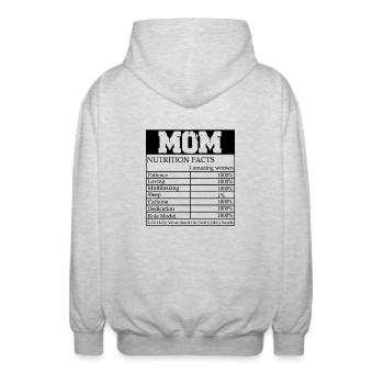 Mama - Unisex Kapuzenjacke - Hellgrau meliert - Hinten - AI Model Male 185 light (185cm)