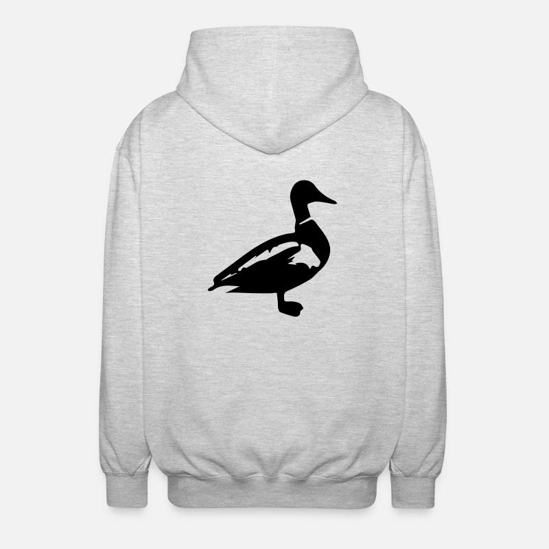 Canard canard colvert - Veste à capuche unisexe - gris clair chiné
