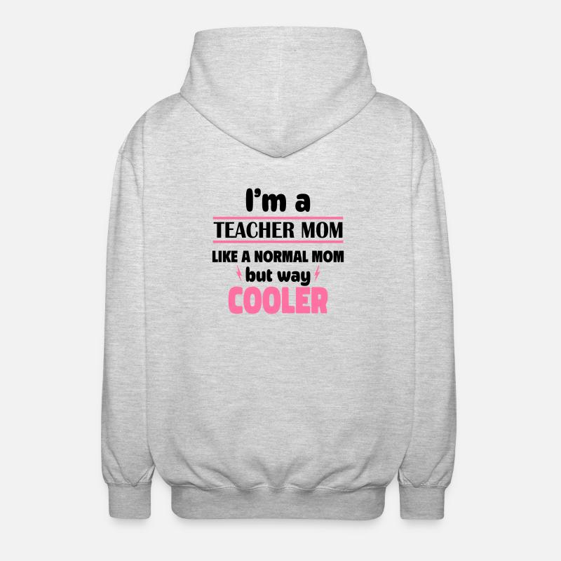 Coole Lehrer-Mama - Unisex Kapuzenjacke - Hellgrau meliert