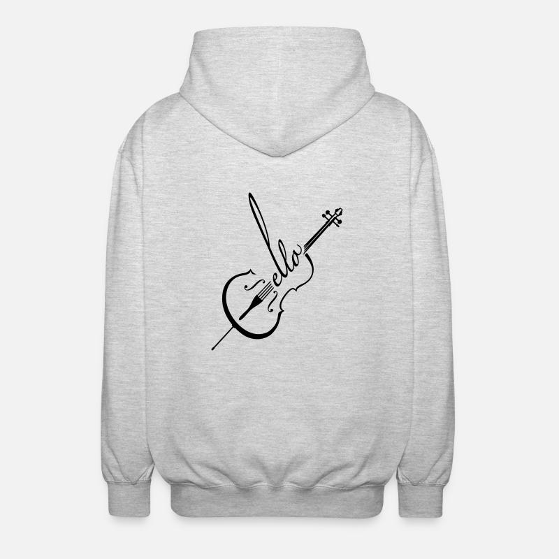 Violoncello - Unisex Kapuzenjacke - Hellgrau meliert