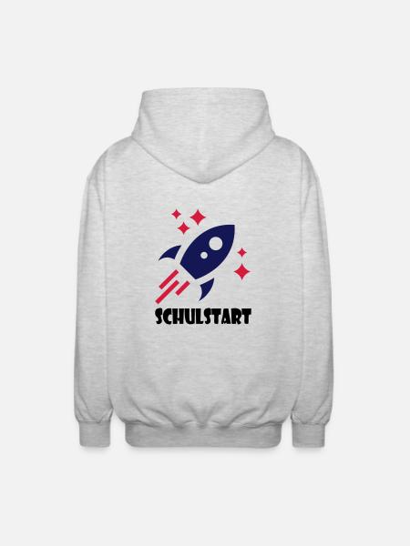 Schulstart - Unisex Kapuzenjacke - Hellgrau meliert