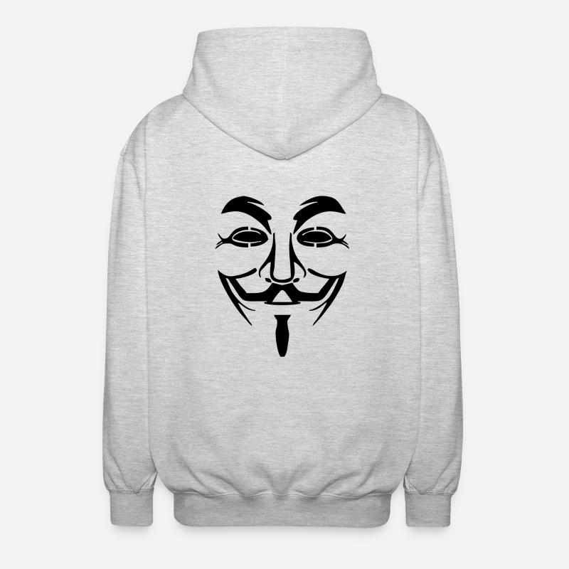 ANONYMOUS - Unisex Kapuzenjacke - Hellgrau meliert
