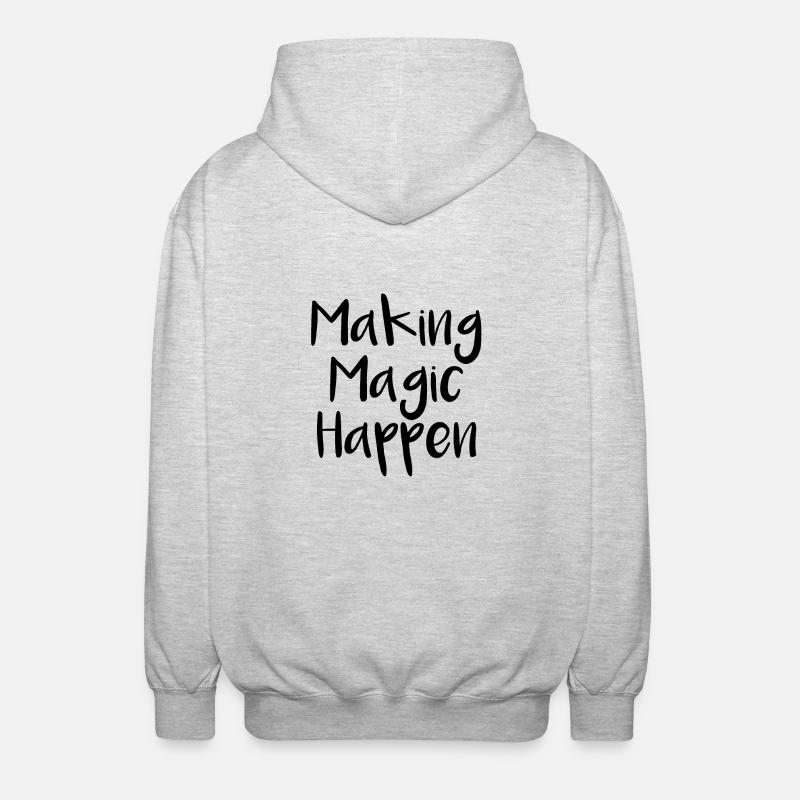 Making Magic Happen - Veste à capuche unisexe - gris clair chiné