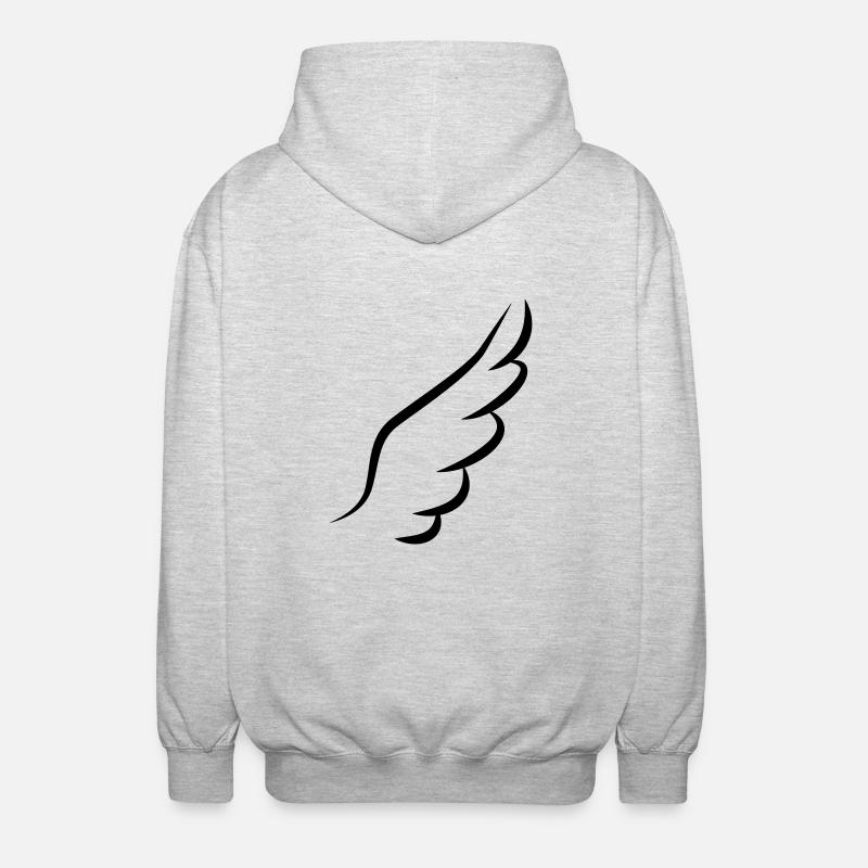 Engelsflügel - Unisex Kapuzenjacke - Hellgrau meliert