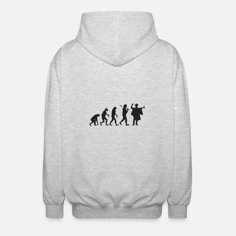Graduation - Evolution - Gift - Unisex Hooded Jacket - light heather grey