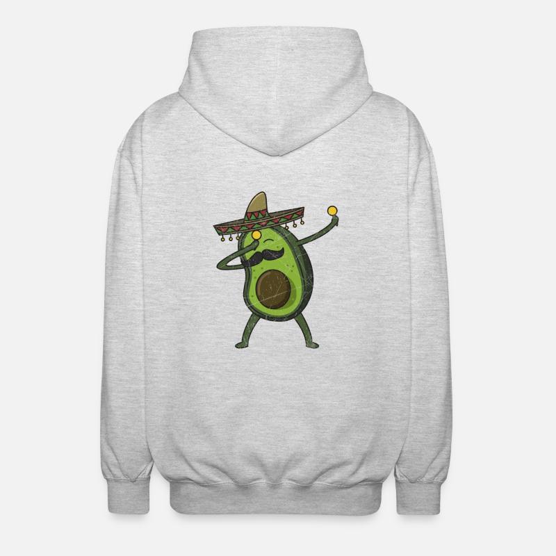 Avocado - Dab Pose - Dabbing - Gift - Unisex Hooded Jacket - light heather grey