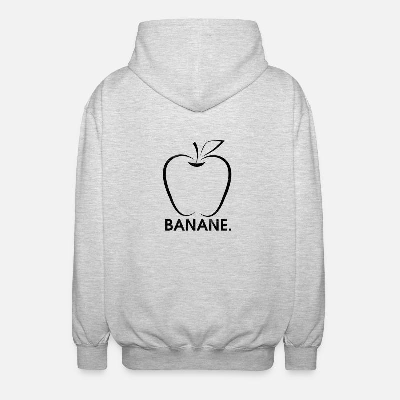 Pomme ou banane - Veste à capuche unisexe - gris clair chiné