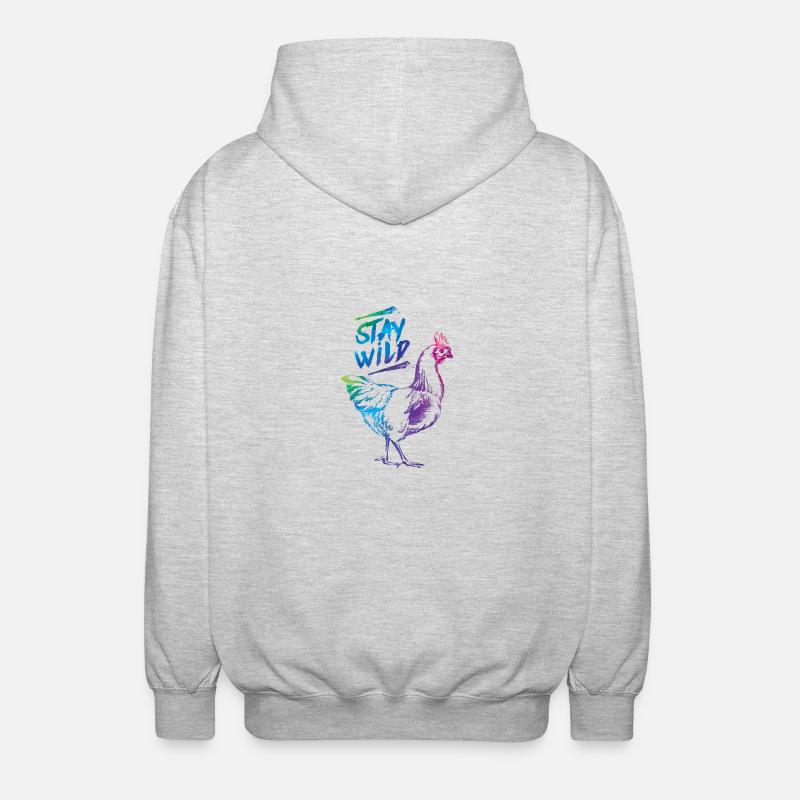 Chicken Time - Unisex Kapuzenjacke - Hellgrau meliert