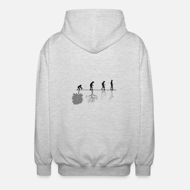 Evolution Black - Unisex Hooded Jacket - light heather grey