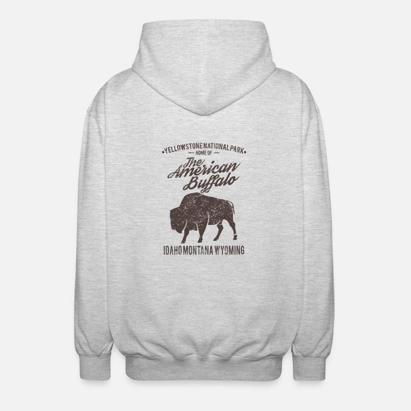 Buffalo - Unisex Kapuzenjacke - Hellgrau meliert