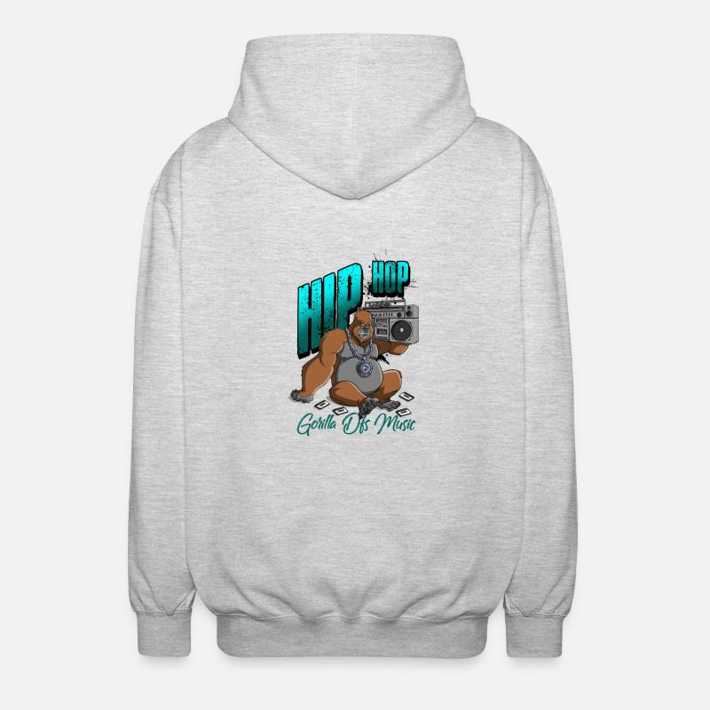 Gorilla Music Dfs - Unisex Hooded Jacket - light heather grey