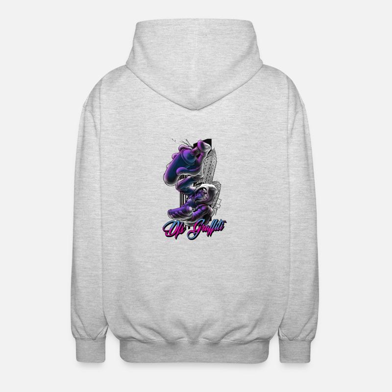 Dfs Graffiti - Veste à capuche unisexe - gris clair chiné