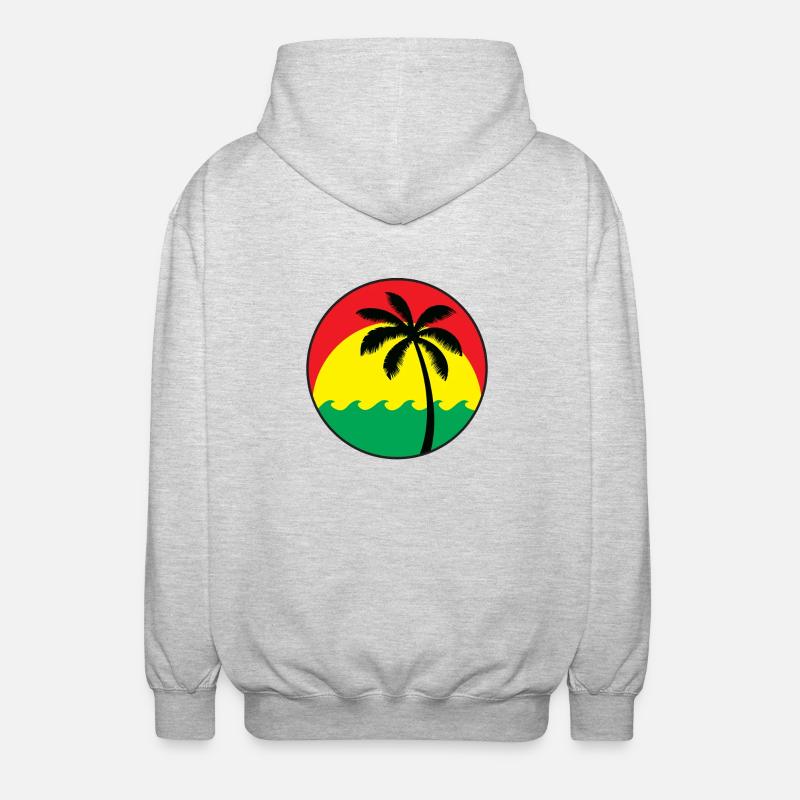 Reggae Logo - Unisex Kapuzenjacke - Hellgrau meliert