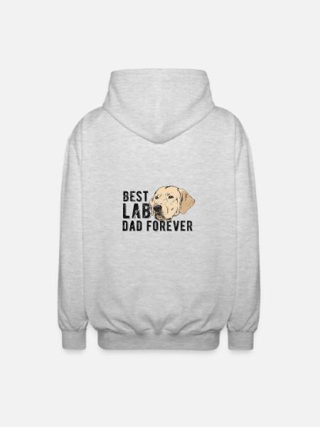 Hunde Dag Grudge - Labrador - Unisex hættejakke. - lysegrå meleret
