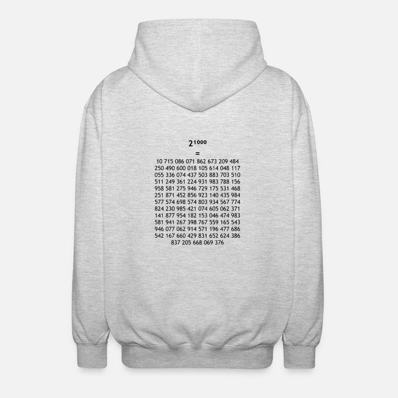 Maths - Veste à capuche unisexe - gris clair chiné