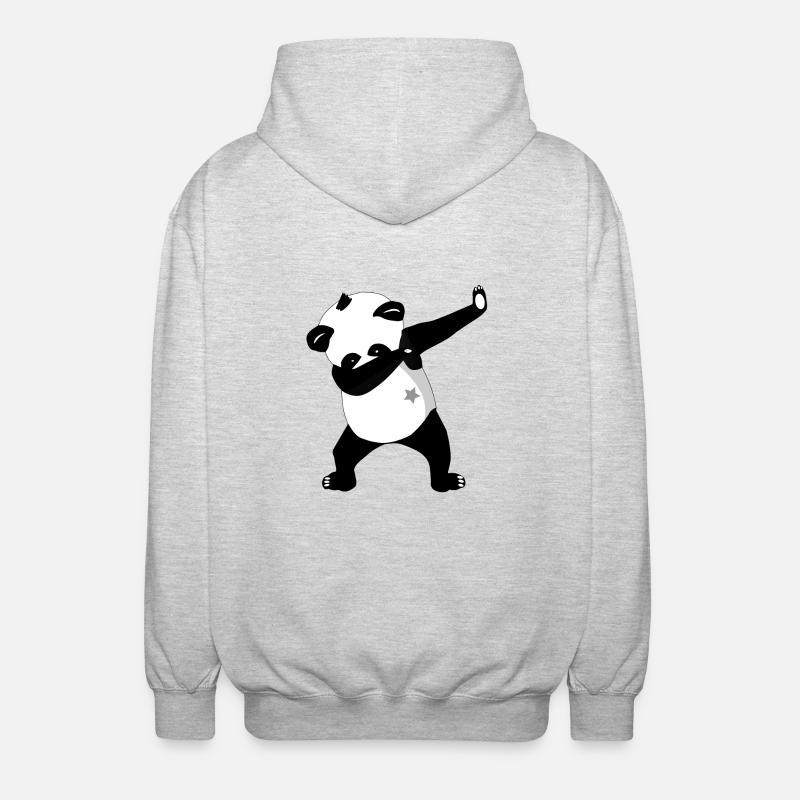 Dabbing Panda Panda - Unisex Hooded Jacket - light heather grey