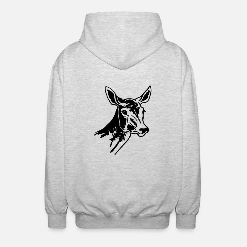 Biche - Veste à capuche unisexe - gris clair chiné