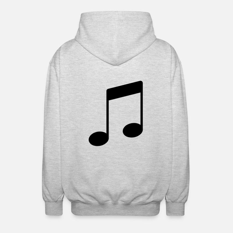 note_icon - Unisex Hooded Jacket - light heather grey