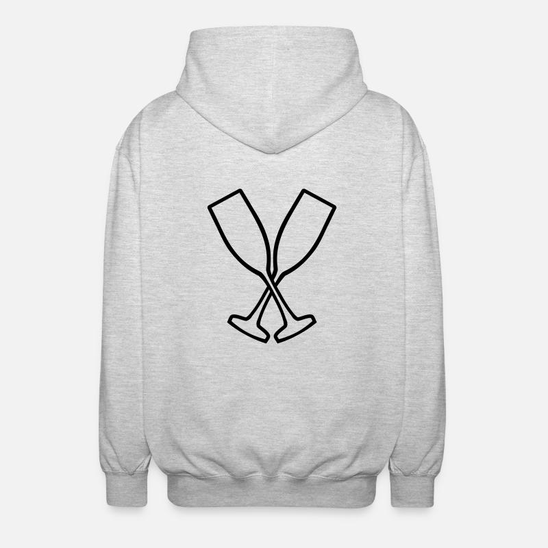 Coupes à - Veste à capuche unisexe - gris clair chiné