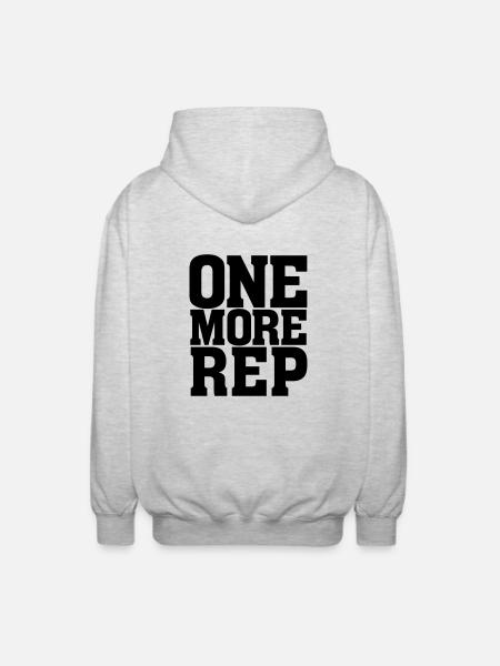One More Rep(etition) - Unisex Kapuzenjacke - Hellgrau meliert