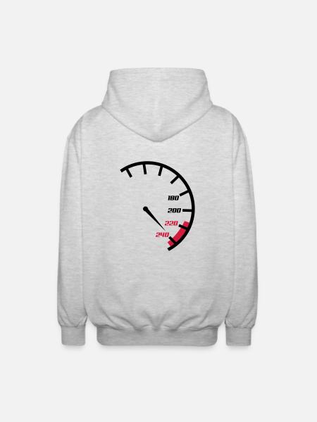 tacho - Unisex Kapuzenjacke - Hellgrau meliert