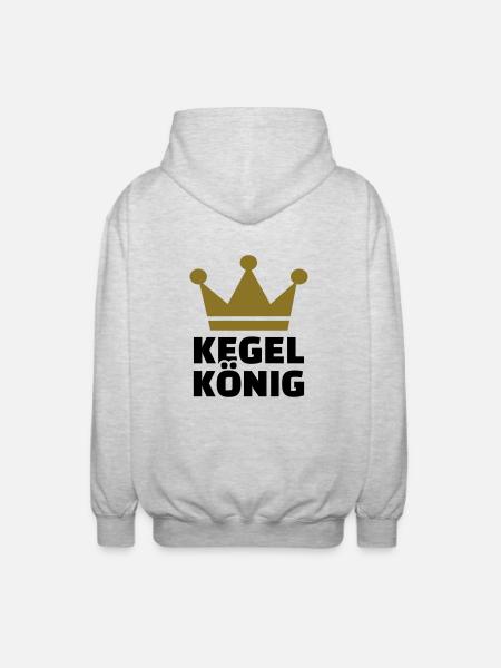 Kegeln - Unisex Kapuzenjacke - Hellgrau meliert