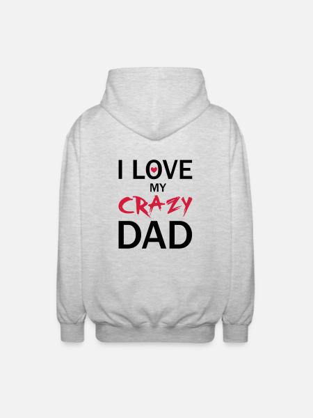 Love Dad - Unisex Kapuzenjacke - Hellgrau meliert