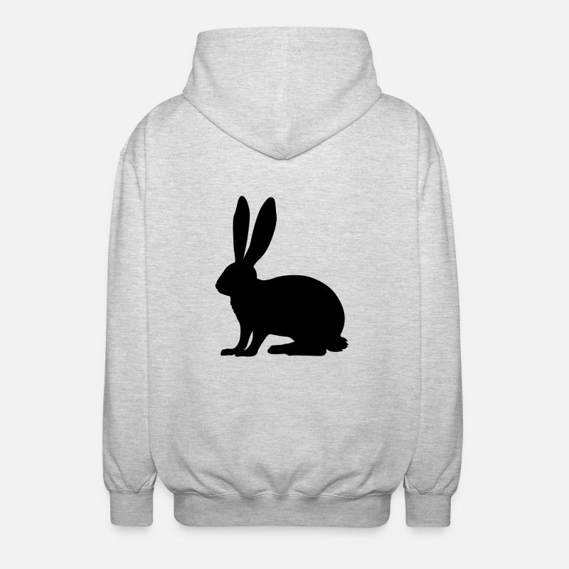 Rabbit - Veste à capuche unisexe - gris clair chiné