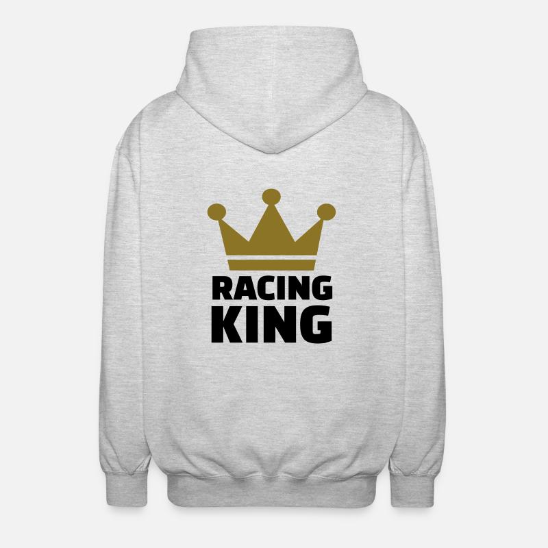 Racing King - Unisex Hooded Jacket - light heather grey