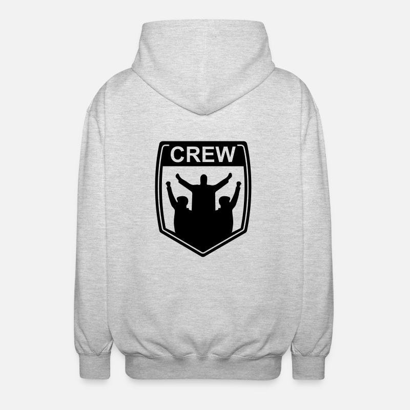 crew - Veste à capuche unisexe - gris clair chiné