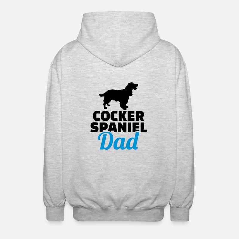 Cocker Spaniel - Unisex Hooded Jacket - light heather grey
