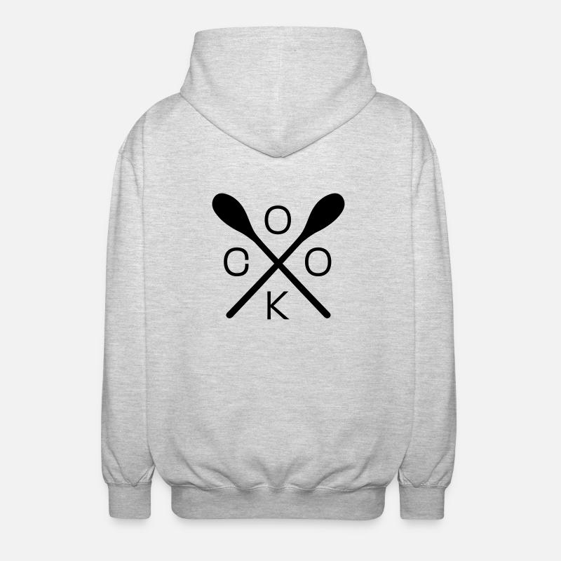 Koch - Unisex Kapuzenjacke - Hellgrau meliert