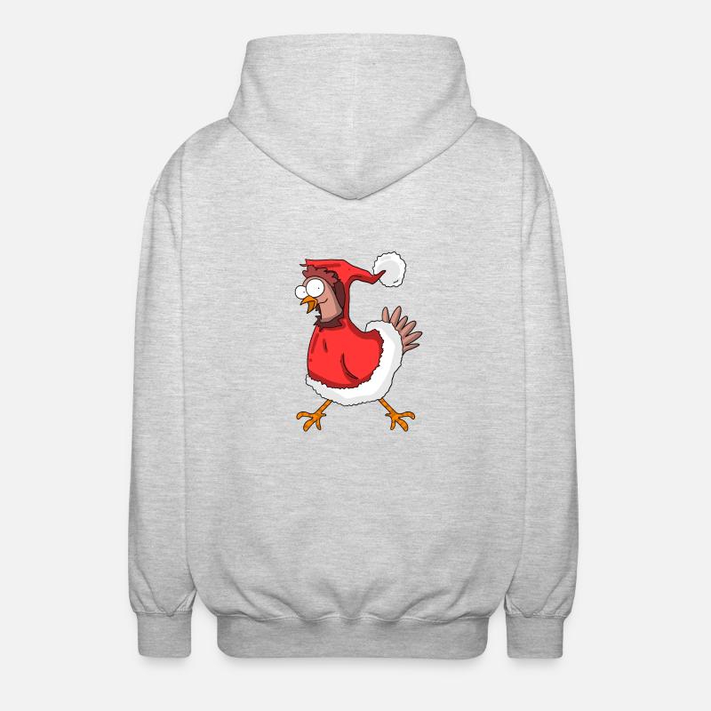 Poulet de Noël - Veste à capuche unisexe - gris clair chiné