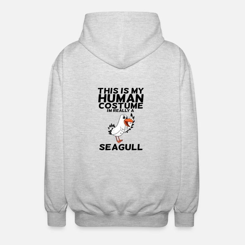 Möwe - Unisex Kapuzenjacke - Hellgrau meliert