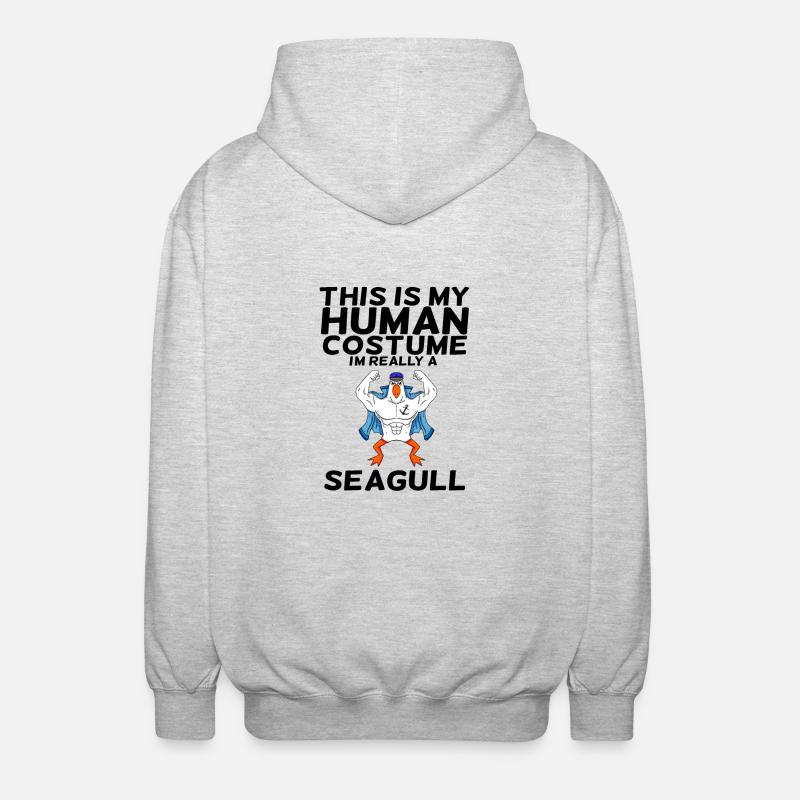 Möwe - Unisex Kapuzenjacke - Hellgrau meliert