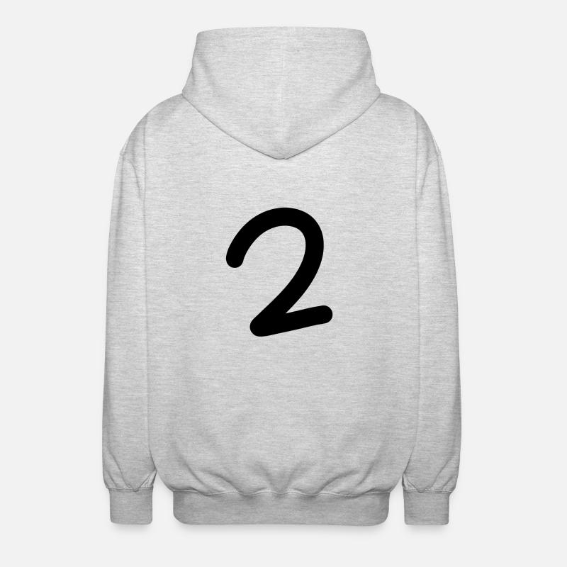 2 Noir - Veste à capuche unisexe - gris clair chiné