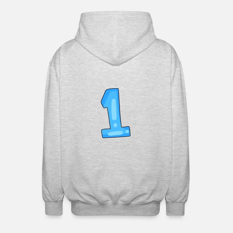 1 hellblau - Unisex Kapuzenjacke - Hellgrau meliert