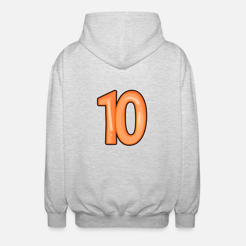 Numéro 10 - Veste à capuche unisexe - gris clair chiné