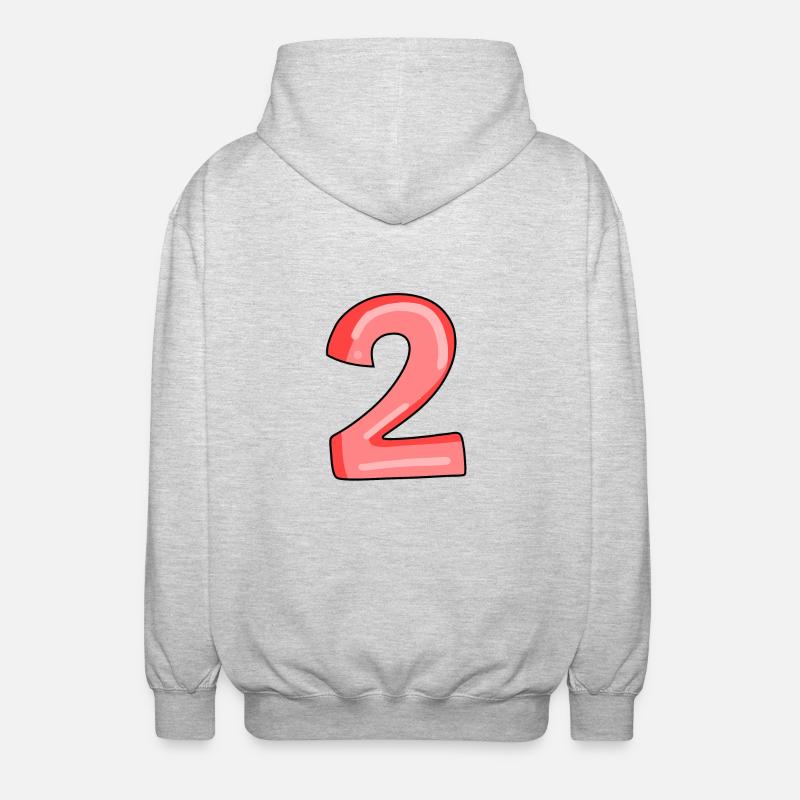 2 - Veste à capuche unisexe - gris clair chiné