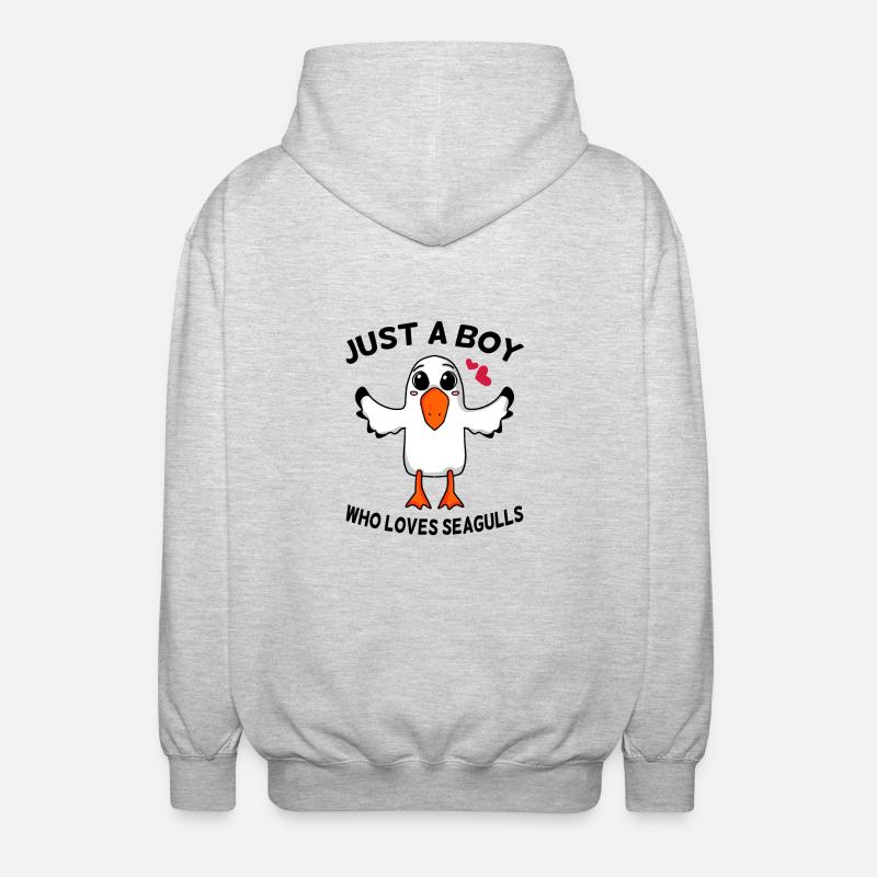 Möwe - Unisex Kapuzenjacke - Hellgrau meliert