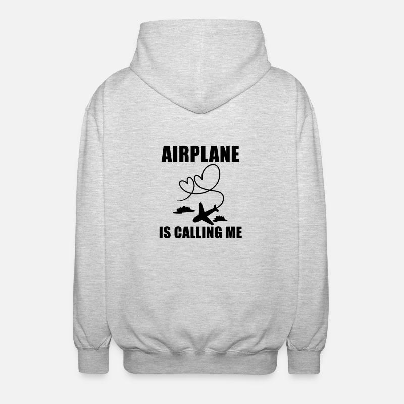 Pilote d’avion disant cadeau - Veste à capuche unisexe - gris clair chiné
