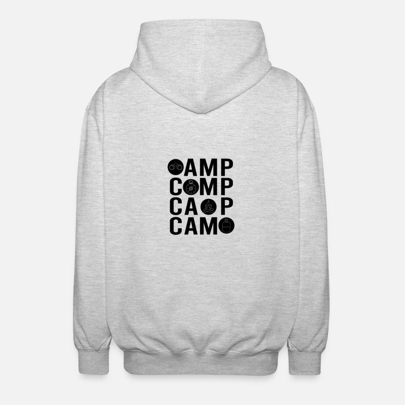 Camper Camping Camping Tools - Unisex Kapuzenjacke - Hellgrau meliert