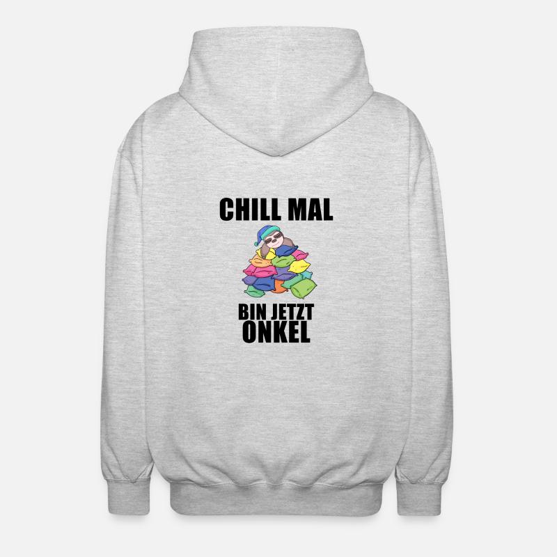 Onkel - Onkel werden - Unisex Kapuzenjacke - Hellgrau meliert