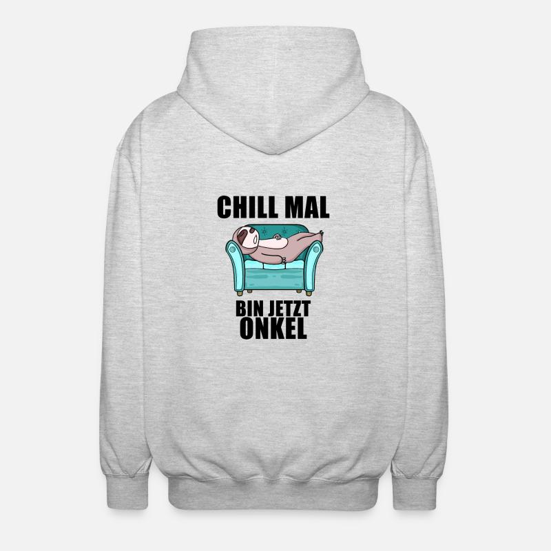 Onkel - Onkel werden - Unisex Kapuzenjacke - Hellgrau meliert