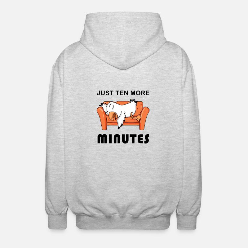 Plus que dix minutes - Veste à capuche unisexe - gris clair chiné