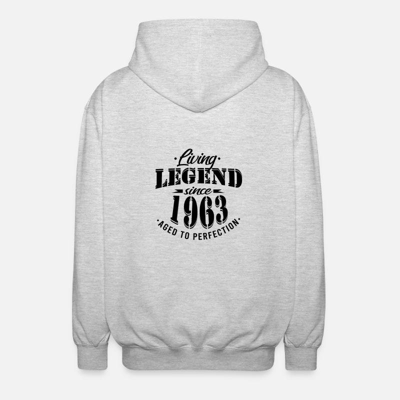 Légende vivante depuis 1963 Dictons - Veste à capuche unisexe - gris clair chiné